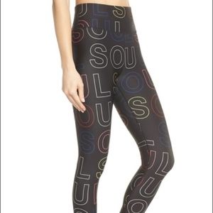SOULCYCLE X Nordstrom High Waist Logo Print Tights
